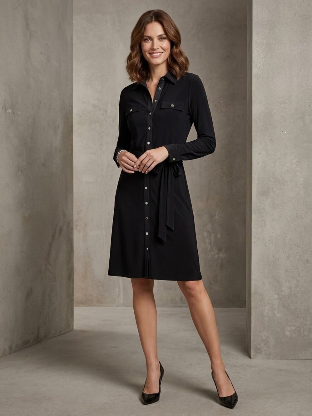 White House Black Market Button Down Wrap Dress Size XXS